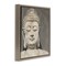 Stupell Industries Rustic Buddha Portrait Framed Floater Canvas Wall Art Design by Amber Sterling
